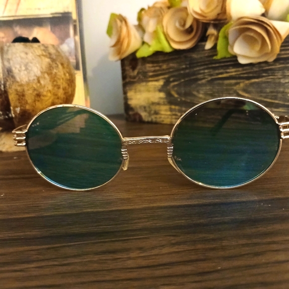 Oversized Round Classic Luxury Steampunk Sunglasses - Picture 1 of 4